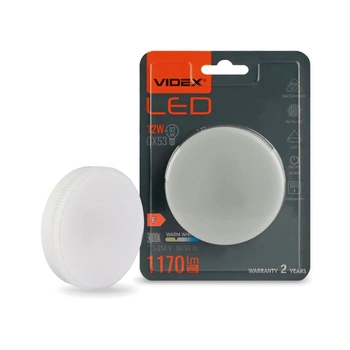 LED žárovka GX53 Reflektor 12W = 82W 1170lm 3000K Teplá 140° Videx