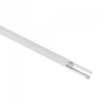 LED rohový hliníkový profil, povrchově eloxovaný 2m s mléčným stínítkem pro LED pásky + koncovky RW řady Ecolight