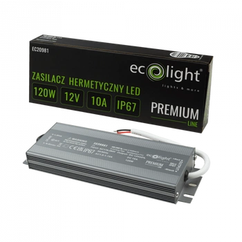 LED napájecí zdroj IP67 120W 12V Premium Ecolight