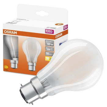 2x LED žárovka A60 B22d 6,5W = 60W 806lm 2700K Warm 300° Retrofit Filament CLASSIC Osram