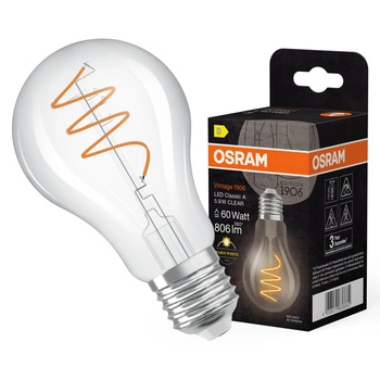 Dekorativní LED žárovka A60 E27 5,9W = 60W 806lm 2700K teplá bílá 300° Vintage 1906 Osram