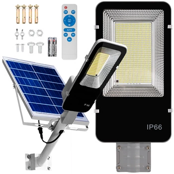 Výkonná 1200W 6500K LED solární pouliční lampa IP65 + dálkové ovládání