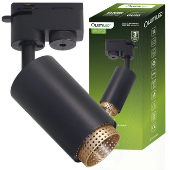GU10 Busbar Reflector Black ELIGIS jednofázové světlo pro přípojnice LUMILED