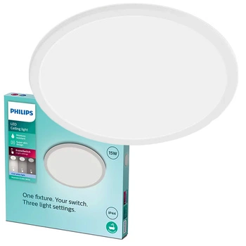LED stropní svítidlo SUPERSLIM 15W 4000K 25cm IP44 stmívatelné bílé PHILIPS