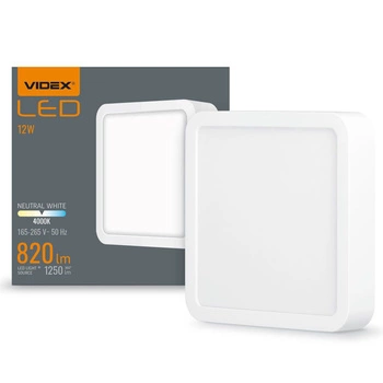 LED panel pro povrchovou montáž Plafond 12W 1250lm 4000K neutrální bílá Videx