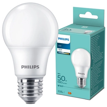 LED žárovka E27 A60 7W = 50W 680lm 3000K Warm 150° Essential Philips