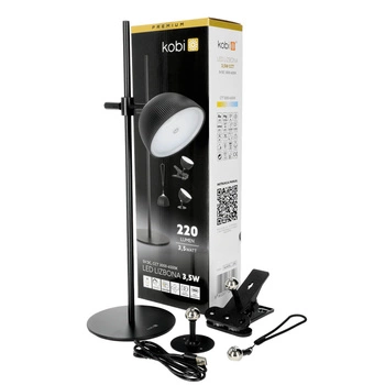Stolní lampa LED 3,5 W 220 lm CCT 120° dobíjecí černá IP54 Lizbona Kobi