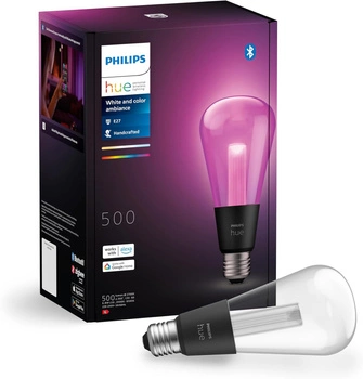 LED žárovka E27 Edison ST72 6,8W = 60W 500lm 2000-6500K CCT + RGB FILAMENT SMART Smart Bluetooth ZigBee White and Color Ambiance Philips HUE