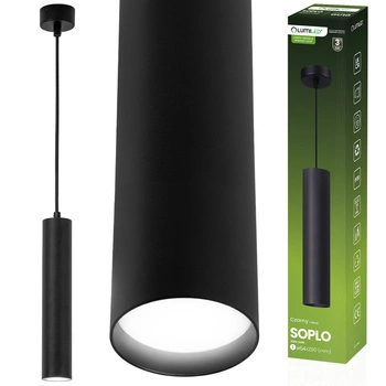 Stropní závěsné svítidlo 29cm Reflektor GU10 LED SOPLO Black LUMILED