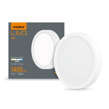 LED panel pro povrchovou montáž Plafond 18W 1850lm 4000K neutrální bílá Videx