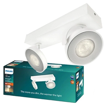 LED stropní svítidlo 2x 4,5W 2700K stmívatelné CLOCKWORK Moving White PHILIPS