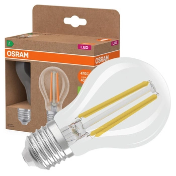 2x LED žárovka A60 E27 2,2W = 40W 470lm 4000K Neutrální 320° vlákno CLASSIC ENERGETICKÁ ÚSPORNOST Osram