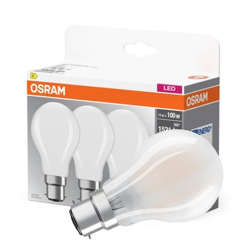3x LED žárovka A60 B22d 11W = 100W 1521lm 2700K Warm 320° BASE Osram
