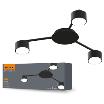 Stropní lustr 3x GX53 LED černý Moderní Videx