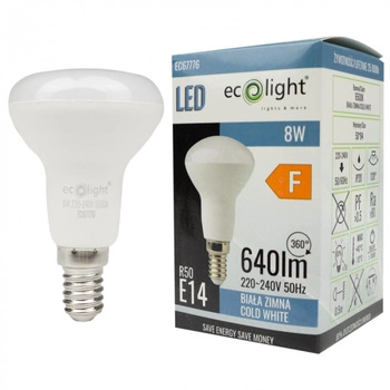 LED reflektorová žárovka R50 E14 8W 720lm 6500K Cold Ecolight