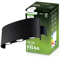 Zahradní nástěnná lampa nahoru a dolů, 6W IP54 KELSA LUMILED
