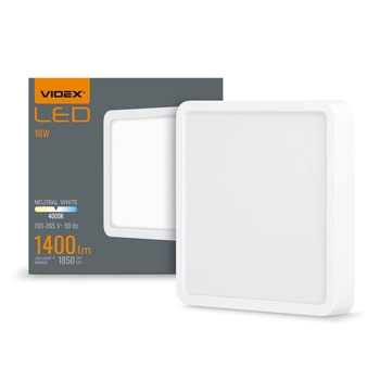 LED panel pro povrchovou montáž Plafond 18W 1850lm 4000K neutrální bílá Videx