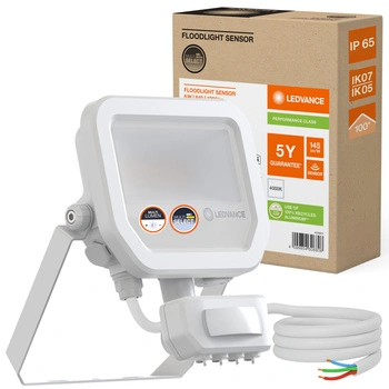 LED reflektor 8W 1200lm 4000K IP65 bílý se senzorem pohybu LEDVANCE Floodlight