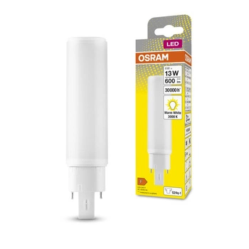 Jednostranná LED zářivka G24q-1 6W = 13W 600lm 3000K Warm 120° DULUX LED D/E HF &amp; AC Osram Zářivka.