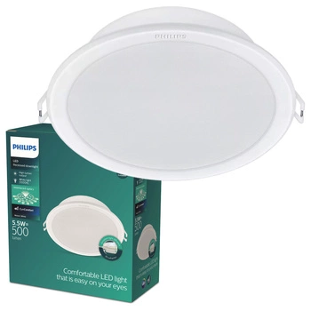 LED panel Zapuštěné vestavné svítidlo MESON 5,5W 3000K 9cm Kulaté stropní svítidlo PHILIPS