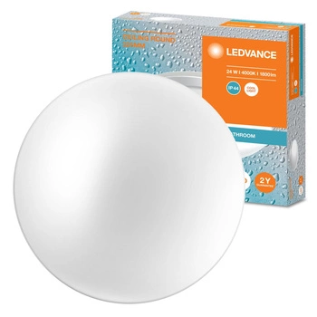 Stropní LED plafón s povrchovou montáží 24W 1800lm 4000K neutrální IP44 bílý stropní Ledvance