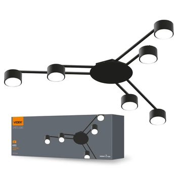 Stropní lustr 6x GX53 LED černý Moderní Videx