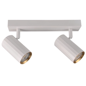 Nástěnné a stropní bodové svítidlo 2x GU10 White Gold NICEA Sanico Goldlux