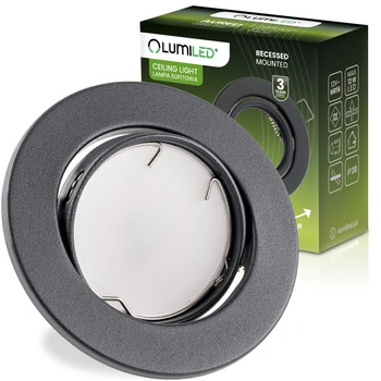 Kruhové halogenové svítidlo pod omítku AURELI Graphite sheet MR16 GU10 LUMILED