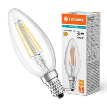 LED žárovka B35 E14 4W = 40W 470lm 2700K teplá bílá FILAMENT LEDVANCE