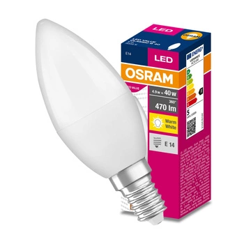 LED žárovka E14 4,9W 470lm 3000K VALUE OSRAM