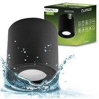 Povrchová montáž HALOGENOVÉ Spot Tuba Pevná EGIO GU10 LUMILED Kulatá IP44 Černá 83mm