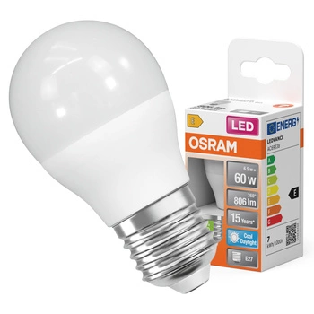 LED žárovka P45 Ball E27 6,5W = 60W 806lm 6500K Cold 150° STAR CLASSIC Osram