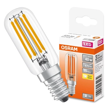 LED žárovka E14 T26 4,2W = 40W 470lm 2700K Warm 300° Filament OSRAM 