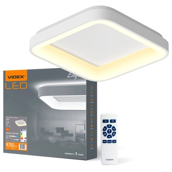 Plafond LED stropní svítidlo pro povrchovou montáž 72W 7500lm 2700-6000K CCT White Stmívatelné + dálkové ovládání EDGE Videx