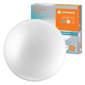 LED stropní plafon 12W 900lm 4000lm neutrální IP44 bílý se zvukovým senzorem stropní Ledvance
