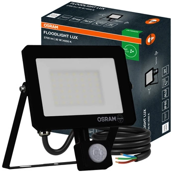 LED reflektor Halogenový venkovní reflektor 30W 4000K 2700lm IP65 se senzorem pohybu a soumraku SENSOR FLOODLIGHT LUX OSRAM