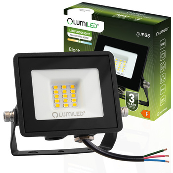 LED reflektor ZUNA2 10W 900lm 4000K IP65 černý LUMILED 