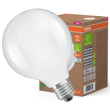 LED žárovka G95 Sphere E27 3,8W = 60W 806lm 4000K Neutrální 300° vlákno CLASSIC ENERGETICKÁ ÚSPORNOST Osram