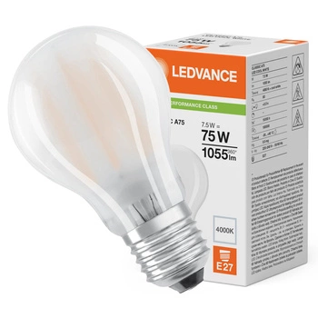 LED žárovka A60 E27 7,5W = 75W 1055lm 4000K neutrální bílá FILAMENT LEDVANCE