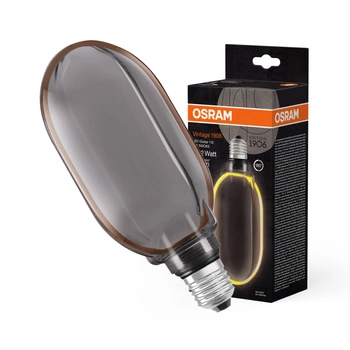 Dekorativní LED žárovka G100 E27 4W = 12W 110lm 1800K teplé 330° kouřové vlákno stmívatelné Vintage 1906 Osram