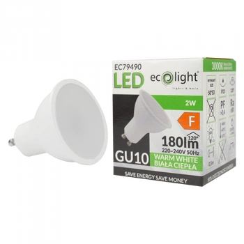 LED reflektorová žárovka GU10 2W 180lm 3000K Warm Ecolight