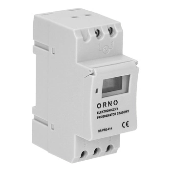 Časovač zapnutí/vypnutí LCD 16 programů 2 moduly DIN ORNO