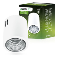 Povrchové svítidlo E27, TUBA SPOT Stálá Kulatá Bílá APUS 10 LUMILED