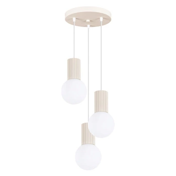 Stropní závěsné svítidlo 3x G9 Round Beige Modern Matte Halo Sollux