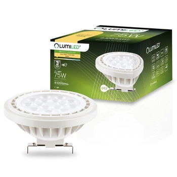 LED žárovka G53 AR111 10W = 75W 1055lm 3000K Warm 38° 12V AC/DC LUMILED