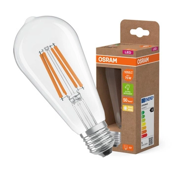 LED žárovka ST64 E27 5W = 75W 1055lm 2700K Warm 330° Filament CLASSIC ENERGETICKÁ ÚSPORNOST Osram