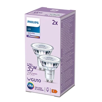 Sada 2x LED žárovka GU10 s reflektorem 3,5W = 35W 255lm 4000K Neutral PHILIPS