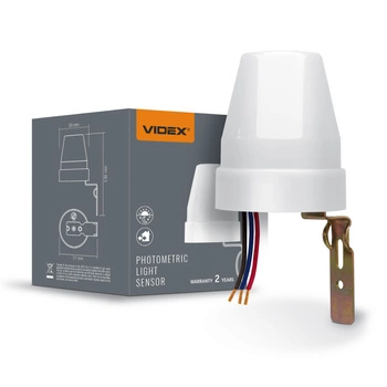 Venkovní fotometrické soumrakové čidlo 10A bílé IP44 VL-SN02 Videx