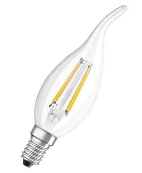 LED žárovka BA35 E14 4W = 40W 470lm 2700K teplá bílá FILAMENT LEDVANCE