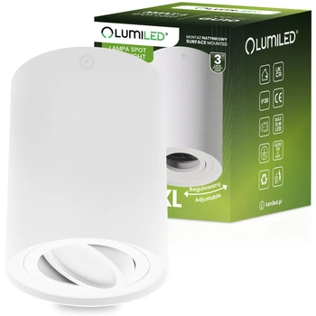HALOGEN Spot Tuba Movable AMAT-XL GU10 Round White 125mm LUMILED pro povrchovou montáž
